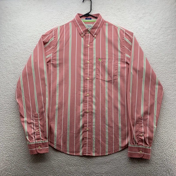 American Eagle Outfitters Other - American Eagle Button Up Shirt Mens XL X-Large‎ Muscle Fit Preppy Striped Retro